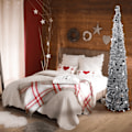 Miniatyrbillede 5 af 5: 5ft Pop Up Juletræ i Tinsel med Stativ, Smuk Sammenklappelig Kunstigt Juletræ til Julepynt