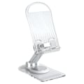 Miniatyrbilde 1 av 4: Universell anti-riste 360 ​​graders roterende skrivebordsmobiltelefonholder lett uttrekkbar mobiltelefon-nettbrettholder for kontor_xrzi White