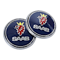 Pikkukuva 2 / 5: 68mm 2 3 Pin Saab Auto Etuosan Konepellin Merkki Takaluukun Puskurin Tunnus Saab 9 3 9 5 9-3 9-5 Saab Emblem Tarra Lisävarusteet Yal Front Carbon_RY