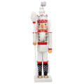 Miniatyrbilde 1 av 3: Jule-Nøtteknekkerfigur i Tre Tradisjonell Julegave Nøtteknekker Soldat Dekor 42.5x11.5cm 42.5x11.5cm