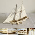 Miniatyrbild 3 av 5: 1 Set Monteringsbyggsatser Skeppsmodell Trä Segelbåt Leksaker Segelmodell Monterad Träsats Trähantverk