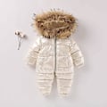 Miniatyrbilde 1 av 4: Baby En-delt Dunjakke Ned En-delt Tykkere Barnedunantrekk 100cm beige beige 100cm
