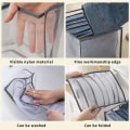 Miniatyrbilde 4 av 5: Kles Skuffeorganisator, 2 Stykker Foldbar Mesh Klesoppbevaring Skaporganisator Med Vaskbare Kles Skuffedeler, For Jeans T-skjorte