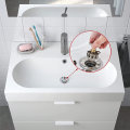 Miniatyrbillede 4 af 5: Bassin Click Clack, fjeder messing prop bolt bassin vask clicker slidsede prop bolt udskiftning tryk intern fjeder prop til badekar vask bassin afløbsprop