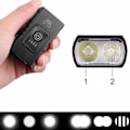 Miniatyrbilde 4 av 5: USB-oppladbare 800lm sykkellykter Nattsykkling Frontlykt [2 perler] Justerbar høy og lav stråle sykkellykter