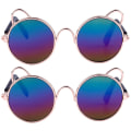 Miniatyrbilde 2 av 3: 2 stk Runde Solbriller Kjæledyr Øyewear Kjæledyr Øyewear Katt Runde Solbriller Katt Prinsesse Solbriller Små Colorful 8.2X7X3.5CM