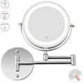 Miniatyrbild 1 av 5: /Ryi/ LED-belyst sminkspegel - 10x förstoring, belyst väggmonterad badrumsspegel, dubbelsidig flexibel svanhals, 360° rotation med USB-kabel42-