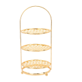 Pikkukuva 1 / 3: Hääkakkuteline Kerroskakkuteline Makronitorni Teline Ruokailun Näyttötarvikkeet Korunpidike Astia Golden 27x10.5cm
