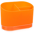 Pikkukuva 2 / 2: Keittiövälineiden pidike pöydälle, Tikkujen pidike, Muovinen ruokailuvälineiden pidike, Muovinen lusikkapidike, Oranssin värinen, 17X Orange 17X11CM