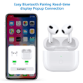 Miniatyrbillede 3 af 5: RIY_Trådløst etui kompatibelt med AirPods 3. generations etui med hurtigopladning og Bluetooth-parringsknap (hvid)