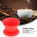 Miniatyrbillede 3 af 4: Foldbar Kaffe Dripper Filterkop Kompatibel Med Vandreture, Camping, Hjem (Rød)