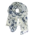 Miniatyrbillede 1 af 3: 180*100cm Mode All-match Kvinders Piger Trykt Lang Voile Sjal Halsklæde Shawl Wrap (hvid)Hvid White