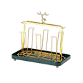 Miniatyrbillede 1 af 5: Metal Drypstativ til 6 Kopper, Kop Organiser, Luksus Kop Tørrestativ, Flaske Tørrestativ Holder Stativ