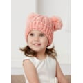 Pikkukuva 3 / 5: Tyttöjen neulottu beanie-pipo vauvalle, talvipipo, söpö vauvan pompom-pipo tytöille ja pojille, paksu ja lämmin taaperopipo, 1-5 vuotta, 1 kpl (vaaleanpunainen)