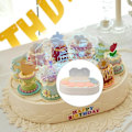 Miniatyrbillede 5 af 5: Roterende Cupcake-stativ med Musik LED Automatiske Roterende Plader med Serveringsbakker Cupcake-holder til Fødselsdagsfest