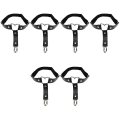 Miniatyrbilde 3 av 3: 6 stk Justerbare Sexy Elastiske Benseler Strømpebånd Punk Gothic Lårring Strømpebånd Med Metall 6 pcs