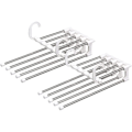 Miniatyrbillede 3 af 5: Buksestativer Pladsbesparende Multifunktionelt Sæt Af 2 Rustfrit Stål Buksestativer Udvidbare Foldbare Multi Hængere Magic Hanger Organizer Garderobe