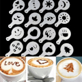 Pikkukuva 2 / 3: 16 kpl Kahvi Latte Art Stensiilit Mallit Kahvitarvikkeet yiyi