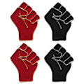 Miniatyrbillede 1 af 2: 4 stk. Lapel Nål Fist Emblempind Legering Broche Sort Live Matter Broche Legering Emblempind ElegantRød Red 3cm