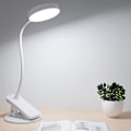 Miniatyrbilde 1 av 5: Sengeklemmelampe, 32 LED, 360 Fleksibel Leselampe, Bokklemme, 3 Farger Og Trinnløs Dimming, Sengelampe Med Berøringskontroll, USB Oppladbart Batteri, L