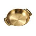 Miniatyrbillede 2 af 2: Madserveringsgryde i rustfrit stål, multifunktionel kogegryde med dobbelt håndtag, guld 21X16X3.5CM Golden 21X16X3.5CM