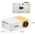 Miniatyrbild 4 av 4: Bärbar 1080p LED-projektor - Miniprojektor för hemmabio_RY