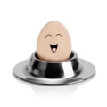 Miniatyrbilde 2 av 5: Eggkopp i rustfritt stål, rund eggholder, sølv