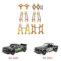Miniatyrbillede 4 af 5: 12 Dele Metal Upgrade Dele Sæt Navbærer Svingarm Kompatibel Med Sg, Gul