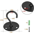 Miniatyrbillede 2 af 5: Loftkroge til Hængende Planter - Metal Plant Bracket Jernvægmonterede Lanterner Ophæng til Hængende Fuglefoderautomater, Lanterner, Vindklokker, Plantepotter - Sort Black