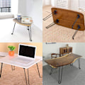 Miniatyrbild 5 av 5: 3 st 32 cm svarta metallfällbara bordsben, DIY möbelben för soffbord, sidobord, laptopbord, minidesk
