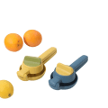 Miniatyrbillede 4 af 5: Citruspresser til appelsiner, citroner, mandariner - Dobbelt Twist-funktion til at presse saft fra citrusfrugter - Manuel, robust plastik (1 stk., Blå)