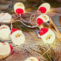 Miniatyrbillede 3 af 4: Julelys, 20/40 LED Lys Batteridrevet Juletræstrenglys, Havefest Dekoration 3 meter 20 lys snemand snowman 3 meters 20 lights