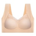 Miniatyrbild 1 av 2: Dam Bekväm Mjuk Sömlös Push Up BH Shapewear Trådlös Crop Top Väst Sportunderkläder 2XLSkin Färg 2XL Skin Color