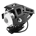 Miniatyrbillede 1 af 4: Elektrisk Motorcykel Bil Lys Laser Kanon U5/U7 Angel Eye Pedalcykel Modificeret LED Forlygte Sort