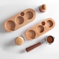 Miniatyrbillede 4 af 4: 51/53mm Træ Kaffeknaster Mat Presse Pulver Kaffe Presset Pulver Holder Kaffe Apparat Opbevaring