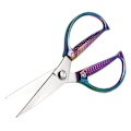 Miniatyrbillede 2 af 5: Kraftfulde køkkensaks professionelle Heavy Duty Multi-Purpose smuk Farve regnbue Titanium Coating Smedede rustfrit stål fisk