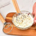 Miniatyrbilde 5 av 5: Sett med 2 deigblandere i rustfritt stål for baking av kaker og desserter