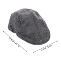 Miniatyrbilde 3 av 3: Mote Casual Artist Painter Flat Beret Caps Menn Justerbar Flat Hat (Mørk Grå) Mørk Grå Dark Grey