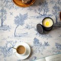 Miniatyrbilde 4 av 5: Rustikk Klassisk Fransk Landsbytrykk Lindukduk Bondegårdsborddekor 90*90cm Rektangulær/Rektangulær Blå Duk Til Kjøkken Spisestue