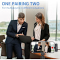 Miniatyrbillede 4 af 5: 2-pak professionel trådløs mikrofon til iPhone iPad, clip-mikrofon clip-mikrofon plug and play til YouTube, optagelse, vlogs_RY