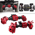 Miniatyrbillede 2 af 5: Metal Bagbro Baghjul Knuckle C Hub Bærer Portal Dæk Sæt Kompatibel Med Traxxas Trx4 1/10 Rc Crawler Bil Upg