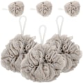 Miniatyrbilde 2 av 2: 6 stk Bærbare Badeballer Slitasjesterke Dusjsvamper Husholdningsbad Loofahs Khaki 14x14x12cm Khaki 14x14x12cm