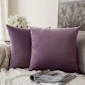 Miniatyrbilde 1 av 5: Sett med 2 fløyels putetrekk Dekorative sofa putetrekk Supermyk myk komfortabel dekorasjon Hjem Stue Soverom For sofa 40x80cm Gul