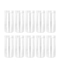 Miniatyrbillede 2 af 3: 10 stk. 330 ml Transparente Plastikflasker Runde Form Tins Lækagesikre Tomme Beholderkrukker Til Daglig Brug White 5.9*5.9*13.7cm