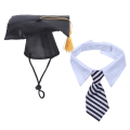 Miniatyrbillede 2 af 4: Graduations Foto Props Hund Graduationshue Kat Graduationskostume Props Hvalpe Graduationskostume Hund Black S