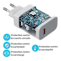 Miniatyrbilde 4 av 4: 33W hurtiglader + USB-C USB-kabel for Oneplus 7 6.41 \"-Oneplus 7T 6.55 \"- Oneplus 8 Pro 6.78 \"- hvit_RY