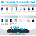 Pikkukuva 2 / 5: Nopea langaton laturi, Qi induktiivinen latausalusta iPhone 13 Pro/12/11/X/xr/8, Samsung Galaxy s21/S20/s10, note 20/10 ultra ja Huawei p30_RY