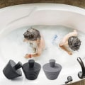 Miniatyrbilde 3 av 4: 4 stk Badekarpropper Vaskpropper Universal Silikon Avløps Plugg For Kjøkken Badekar Vask Avløp (2 Svarte Og 2 Grå)