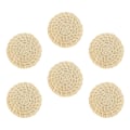 Pikkukuva 3 / 3: 6 kpl Rattan-Punotut Korut Yksinkertaiset Pyöreät Korvakorun Ripukset Korujen Valmistukseen Koristeet 4X4X0.4CM 4X4X0.4CM