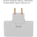 Miniatyrbillede 3 af 5: 5 stk. fladt stik trådløs stikkontakt 180 graders rotation 1 til 3 EU-stikadapter 110-250V til placering bag møbler.